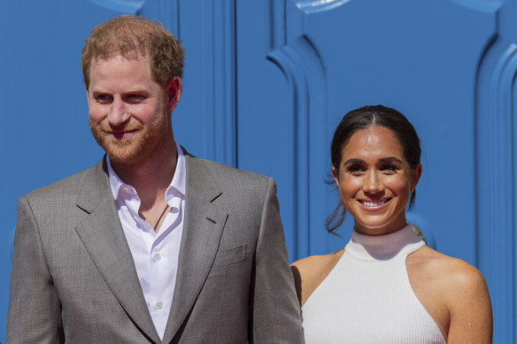 Harry and Meghan promote the Invictus Games last year.