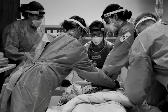 Pandemic training was held daily for all staff treating suspected or positive COVID patients.