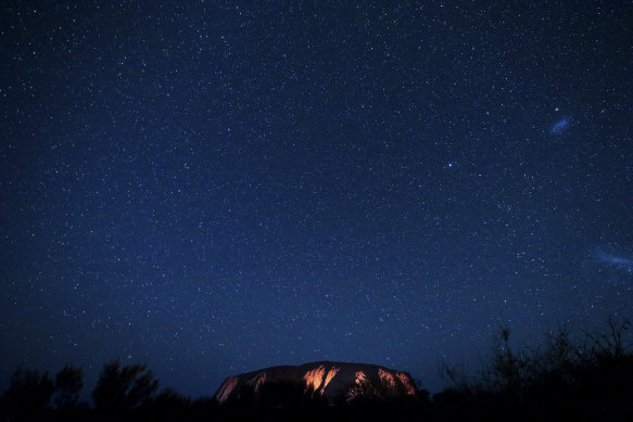 The stars over Uluru.