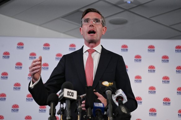 NSW Treasurer Dominic Perrottet on Monday, as he repeated comments he had made previously and called for the federal government to tie reopening international borders to vaccination targets.