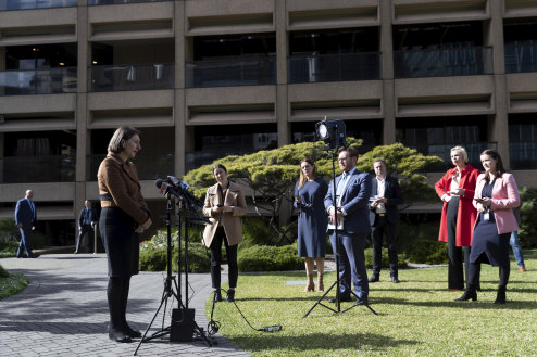 Premier Gladys Berejiklian said social distancing would be around for the duration of the pandemic.