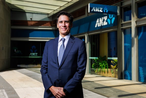 Matos outside ANZ’s Docklands headquarters, where he will start work on Monday.
