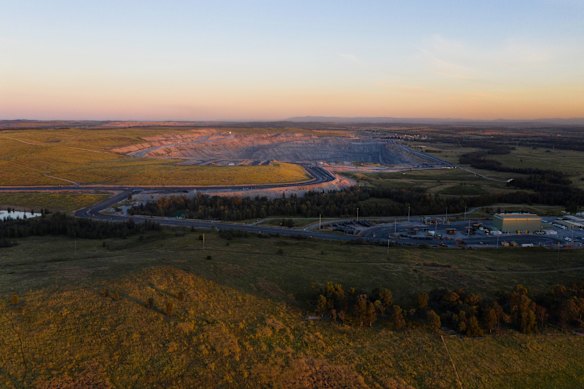 Mining operations at Ravensworth in the Hunter Valley in 2021.