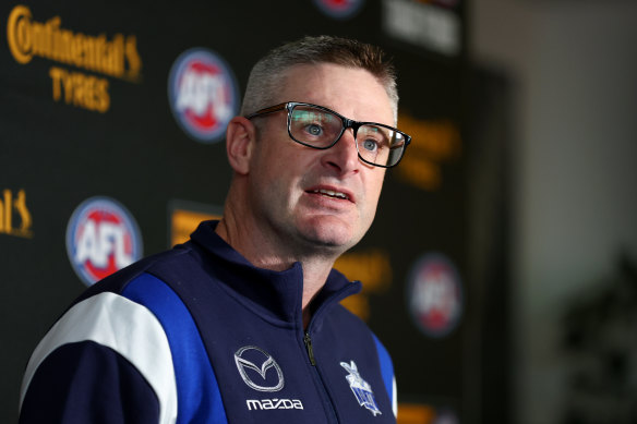 North Melbourne GM of football Brady Rawlings is in the thick of things this trade period.