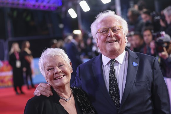 Eyre with Judi Dench at the premiere of <i>Allelujah</i> in London last year.