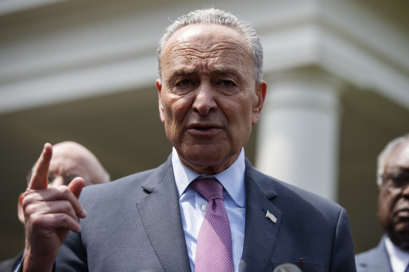Democrat Senator Chuck Shumer says the party is “picking the most important fights and lying down on the train tracks on those fights”.