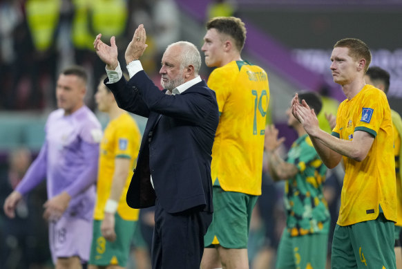 Graham Arnold after the loss to Argentina.