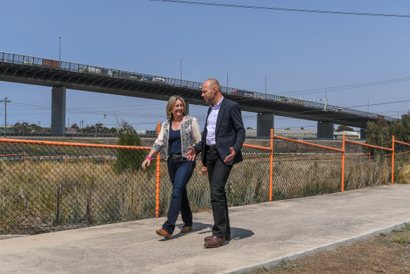 Transport Infrastructure Minister Jacinta Allan and the Department of Transport's Jeroen Weimar are urging motorists to be patient as a construction blitz in the western suburbs gets under way. 