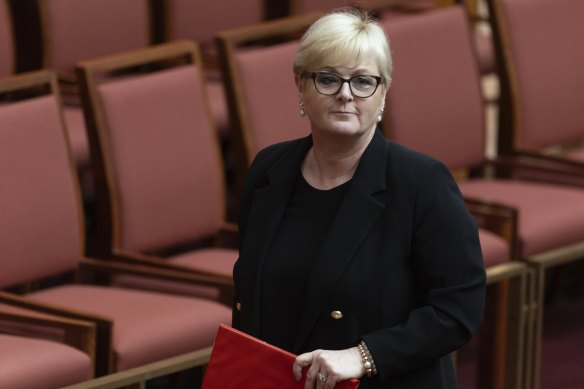 Senator Linda Reynolds in Parliament House last month.