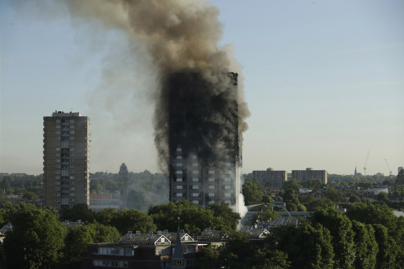 The deadly Grenfell Tower fire in London in 2017.