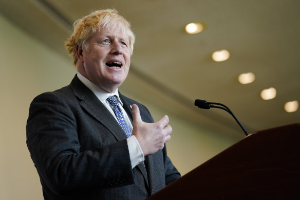 In an interview filmed after his address to the UN, Boris Johnson said “he had changed a lot of nappies.”