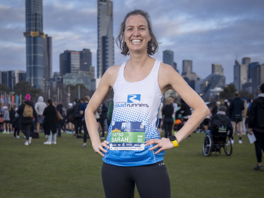Sarah Kelly at Grand Slam Oval at Melbourne Park before Run Melbourne.