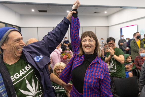 Rachel Payne is elected for Legalise Cannabis.