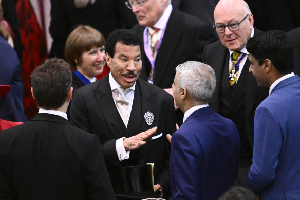 Lionel Richie arriving at the abbey.