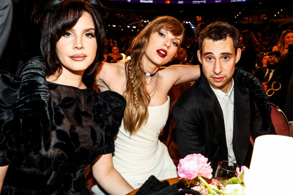Lana Del Rey, Taylor Swift and Jack Antonoff at the Grammy Awards in February.