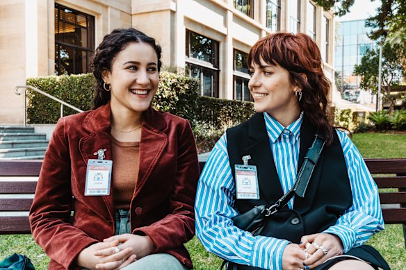 Hanah Tayeb (left) as Gretel with Nathalie Morris as Jazmyn in The Twelve: Cape Rock Killer. 