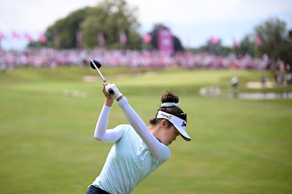 Grace Kim in action during the final round.