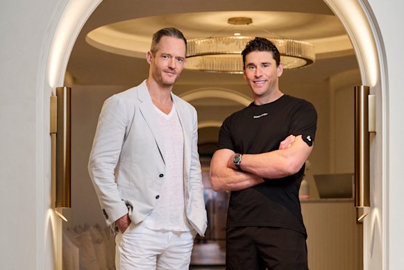 Tim Gurner (left) and Ben Greenfield of Saint Haven. There are three clubs in Melbourne, with a fourth due to launch in Sydney late next year.