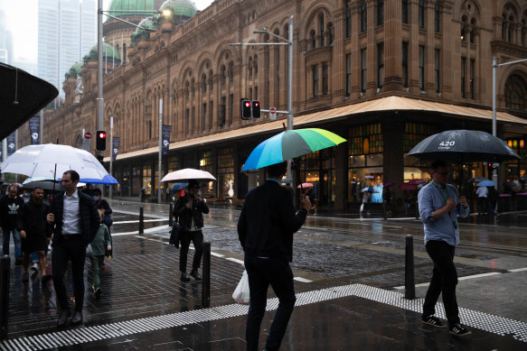 The new weather event made itself known on Wednesday with 27 millimetres falling in Bondi between 9am and 1pm.