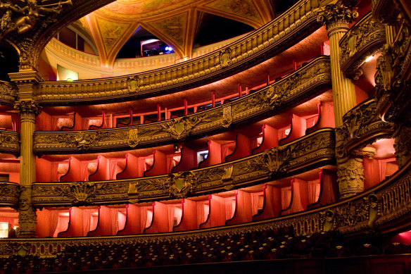 Aerial View Big Panorama Paris, the Opera Garnier, South-western