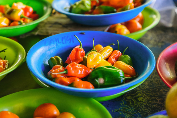 Nadi’s market is full of fresh fruit and vegetables.