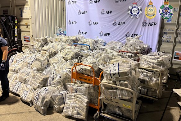 Authorities seized 2.7 tonnes of cocaine in Sydney’s north-west in June.