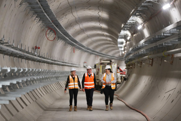 Major infrastructure projects, like Victoria’s Metro Tunnel project, are helping support business investment.
