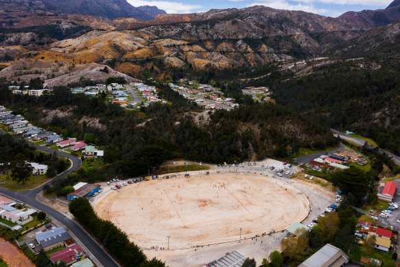 Queenstown Oval, the gravel ground.