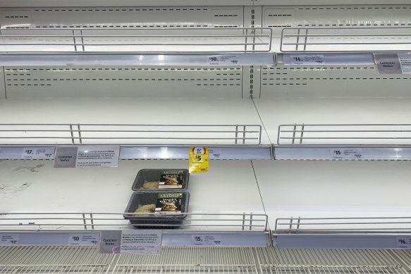 Panic buying cleared shelves of produce during the pandemic.