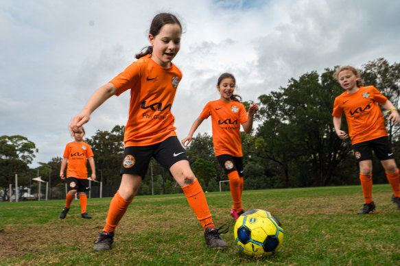 Cohen Park soccer training went ahead despite the weather.