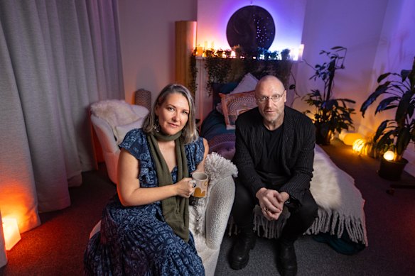 Dr Margaret Ross (left) and Dr Justin Dwyer led a trial of psychedelic-assisted therapy.