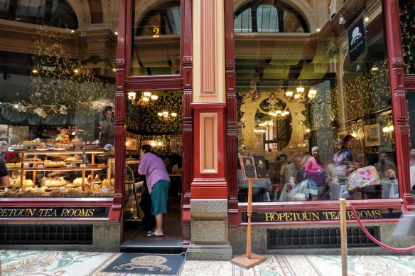 The Tea Room 1892 in the Block Arcade has been accused on mimicking the likeness of the iconic Hopetoun Tea Rooms that used to be located there.