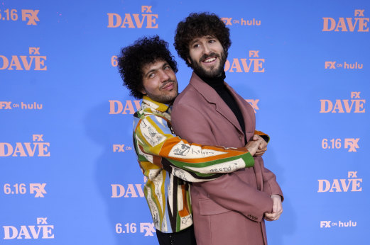 Blanco with his friend and co-star Dave Burd, aka Lil Dicky.