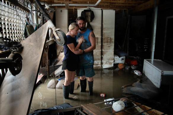 Wayne and Sarah Marriott are just starting the cleanup of their property in Wardell.