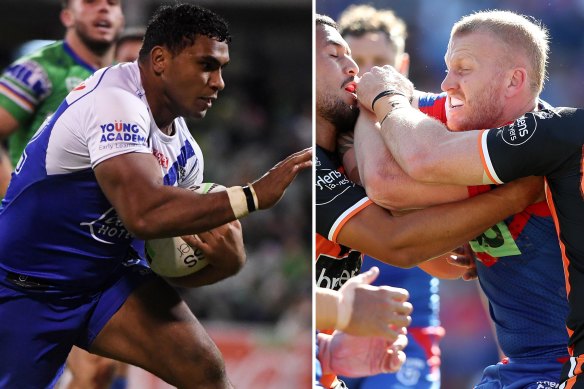 Heavyweight showdown: Tevita Pangai jnr and Mitch Barnett will clash in an explosive start to Magic Round.