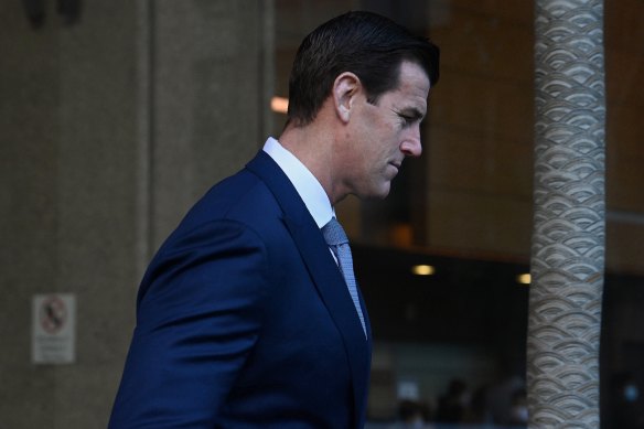 Ben Roberts-Smith arrives at the Federal Court in July last year.