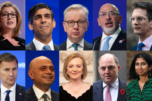 Key Conservatives in the leadership battle include Penny Mordaunt, Rishi Sunak, Michael Gove, Nadhim Zahawi, Steve Baker (who has ruled himself out), Suella Braverman, Ben Wallace (who also ruled himself out), Liz Truss, Sajid Javid and Jeremy Hunt. 