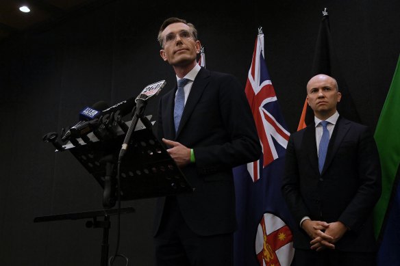 NSW Premier Dominic Perrottet and NSW Treasurer Matt Kean, who was appointed deputy leader on Tuesday.