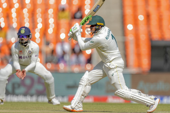 Usman Khawaja closes in on another Test hundred.