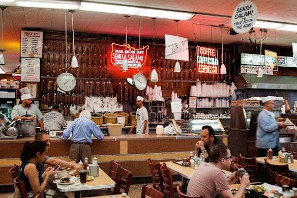 Get the joke? Katz’s Deli in New York City.