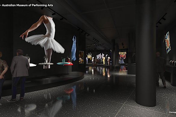 A concept illustration of the Australian Museum of Performing Arts. 