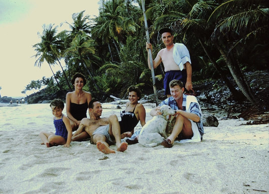 The ill-fated Calypso on the beach in Maracas Bay, Trinidad in 1956.