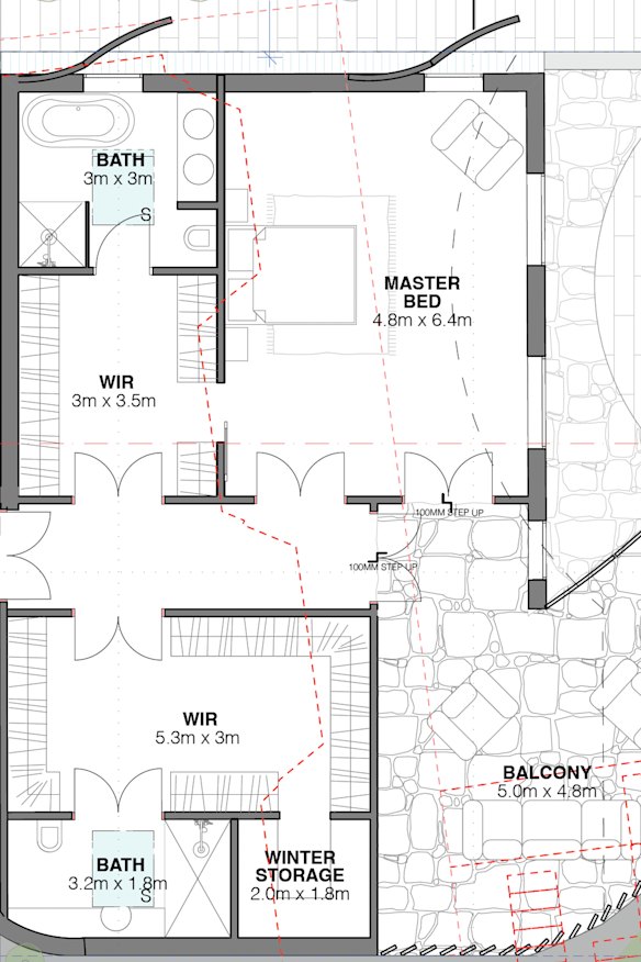 Mia Freedman’s home renovation will include two walk-in wardrobes with en suites in the master bedroom, plus a winter storage closet.