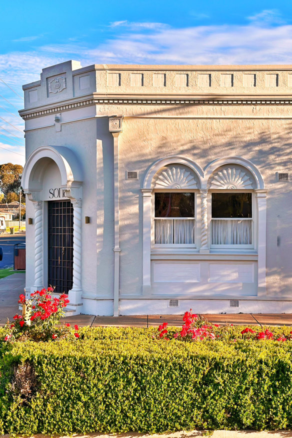 Nick and Pip Brett have transformed a 1930s art deco and Spanish mission former bank into a luxurious, gelato-hued getaway paying homage to its rich past. 