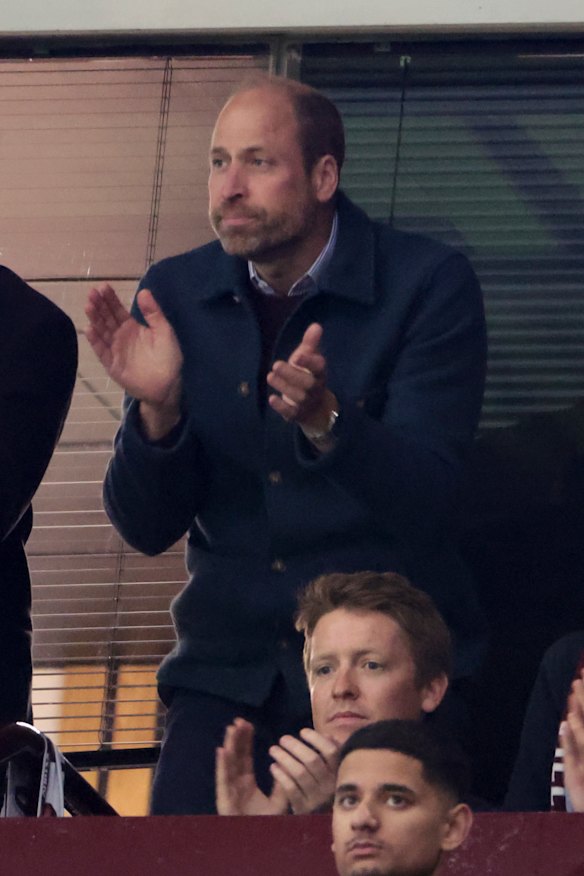 Prince William applauds the Aston Villa effort. Maybe next year.