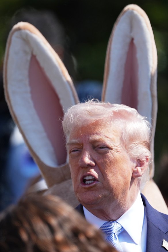 Trump at the annual White House Easter celebration.