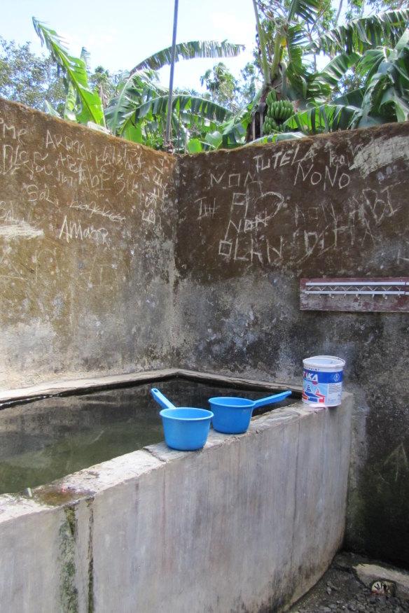 The bathing area at Topu Honis, where Daschbach would wash girls while nude. 