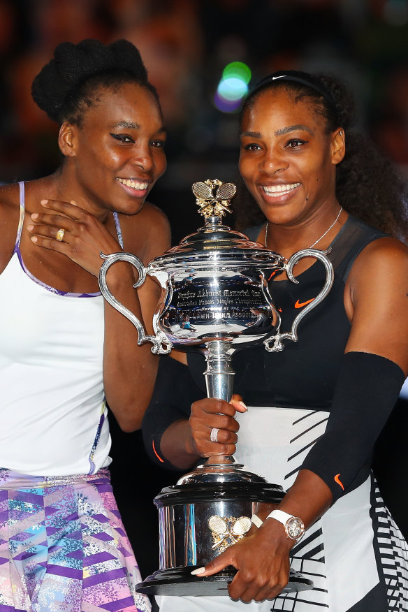Serena Williams (right) was pregnant when she defeated sister Venus (left) in the 2017 Australian Open final.