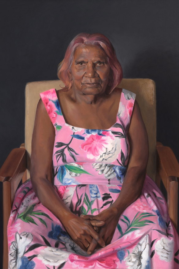 Tsering Hannaford’s portrait of Berry Malcolm titled Nanna Mara.