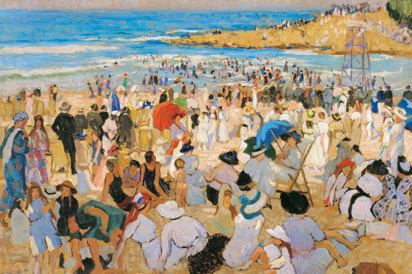 Ethel Carrick Fox's 'Manly Beach – Summer is Here' (1913).